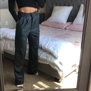 100% leather trouser pants